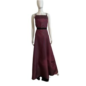 Vintage 90's Blondie Nites by Jaslene Prom Dress. Purple/Maroon Iridescent